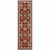2' X 8' Red Black Blue Ivory Green And Salmon Oriental Power Loom Stain Resistant Runner Rug