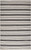 2' X 3' Black And White Striped Dhurrie Hand Woven Stain Resistant Area Rug - 606114144847