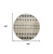4' Round Blue and Cream Stripe Diamond Area Rug