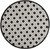4' Black And White Round Indoor Outdoor Area Rug