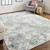 2' X 3' Green And Ivory Patchwork Distressed Stain Resistant Area Rug - 606114121367