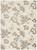 5' X 8' Beige Floral Stain Resistant Non Skid Area Rug