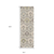 10' Black Ivory And Gray Floral Runner Rug