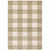 4' X 6' Beige And Ivory Geometric Power Loom Stain Resistant Area Rug