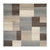 8' Gray Tan And Brown Patchwork Square Rug