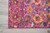 6' Fuchsia And Orange Floral Distressed Runner Rug