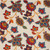 5' X 8' Gray Blue and Orange Floral Non Skid Indoor Outdoor Area Rug