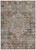 2' X 3' Tan Blue And Burnt Orange Oriental Distressed Area Rug With Fringe
