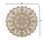 3' Round Tan Retro Modern Medallion Area Rug