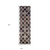 8' Brown Black And Ivory Quatrefoil Distressed Runner Rug