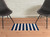 2' X 3' Navy And Sand Striped Tufted Washable Non Skid Area Rug