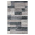 5' X 8' Blue And Gray Patchwork Area Rug