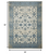 3' X 5' Ivory And Sky Blue Oriental Area Rug