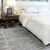 3' X 5' Blue And Ivory Southwestern Power Loom Non Skid Area Rug