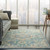 4' X 6' Ivory And Blue Oriental Distressed Area Rug