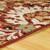 4' X 6' Red And Gold Floral Area Rug