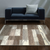 5' X 8' Blue And Ivory Patchwork Area Rug