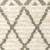 2' X 8' Ivory And Grey Geometric Power Loom Stain Resistant Runner Rug Polypropylene