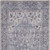 2' X 4' Grey Oriental Power Loom Distressed Washable Area Rug Cotton Blend
