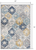 5' X 7' Blue and Yellow Floral Area Rug