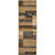 8' Blue And Beige Patchwork Runner Rug