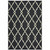 4' X 6' Black And Ivory Indoor Outdoor Area Rug