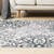 8' X 10' Gray And Charcoal Medallion Area Rug