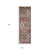 8' Rust Brown And Gray Floral Runner Rug