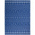 6' X 9' Ivory And Blue Geometric Area Rug Polypropylene Premium Quality