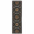 2' X 8' Blue Red Ivory And Gold Oriental Power Loom Stain Resistant Runner Rug With Fringe
