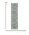 8' Blue And Ivory Southwestern Distressed Runner Rug