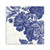 Homeroots Home Decor 40" Blue Toile Rose Canvas Wall Art, Blue