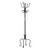 21" x 21" x 74" Black Metal Coat Rack
