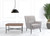 29" Grey Faux Leather And Black Arm Chair