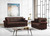 89" Dark Brown Chenille Convertible Futon Sleeper Sofa And Toss Pillows With Storage