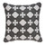 20" x 7" x 20" Transitional Gray and White Pillow Cover With Down Insert
