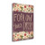 Follow Your Dream 3 Wrapped Canvas Print Living Room Wall Art