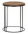 24" Black Solid Wood Round End Table