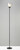 Shiny Black Nickel Finish Metal Torchiere Floor Lamp with Frosted Inner Shade