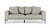 Contemporary 87" Light Grey Leather Sofa