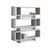 12" x 47.25" x 54.75" Grey White Particle Board Hollow Core Bookcase