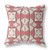 16"x16" Red Yellow White Zippered Broadcloth Geometric Throw Pillow