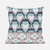 28x28 White Green Pink Blown Seam Broadcloth Floral Throw Pillow
