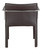 Set of Two Chrome Dark Brown Faux Leather Armchairs