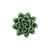 2" Green Ceramic Blooming Flower Sculpture