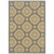 7' x 10' Grey Gold Floral Medallion Discs Indoor Outdoor Area Rug