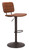 Modern Vintage Look Brown Faux Leather Adjustable Bar Chair