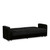 87" Black Chenille Convertible Futon Sleeper Sofa And Toss Pillows With Storage