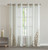 Set of Two 96" Gold Velvet Applique Window Panels