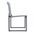 20" Set Of Two Gray And Black Metal Dining Chair